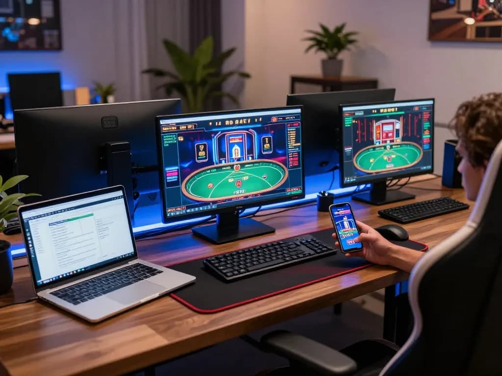 Engaging in online gameplay at trang chủ 789win with dynamic gaming displays and cozy atmosphere.
