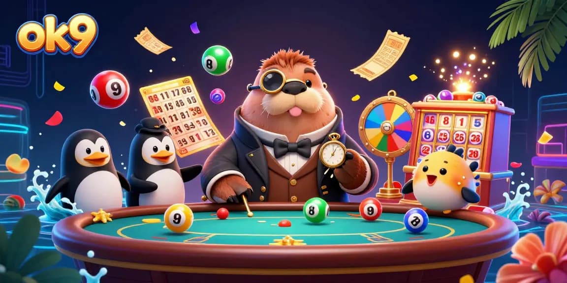 Experience thrilling gameplay with ok9, featuring an underwater poker scene with animated elements.