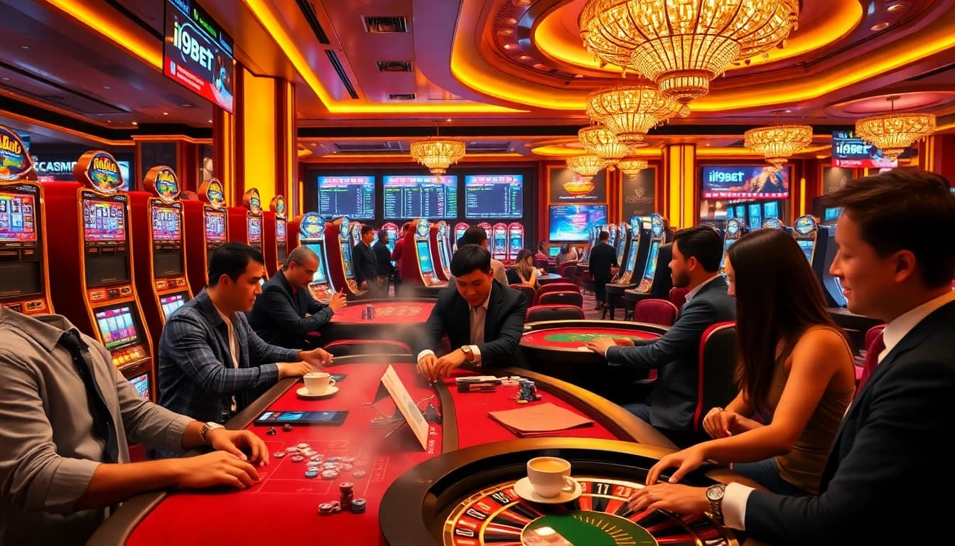Experience the thrill of winning at i9bet's vibrant casino with engaging slot machines and live tables.