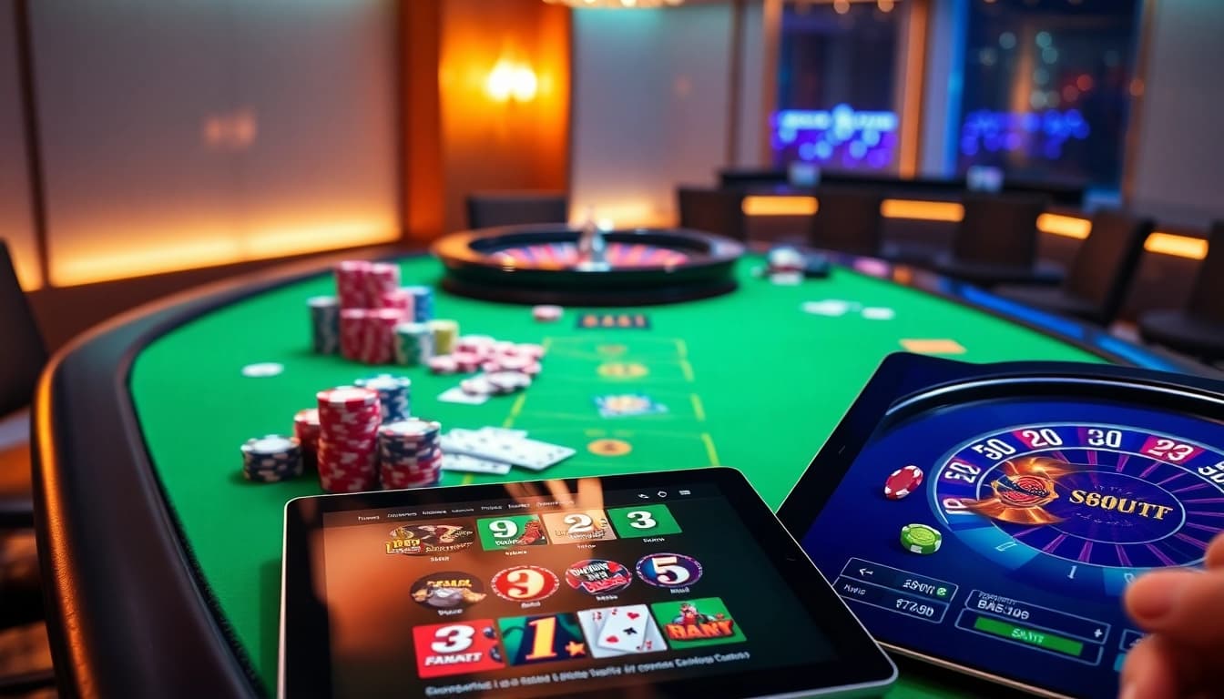 Experience the allure of 68VIP with an elegant casino scene featuring poker chips and a roulette wheel.