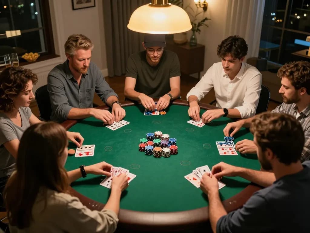 Players enjoying a thrilling poker night while using the 888bgo platform for strategic betting.