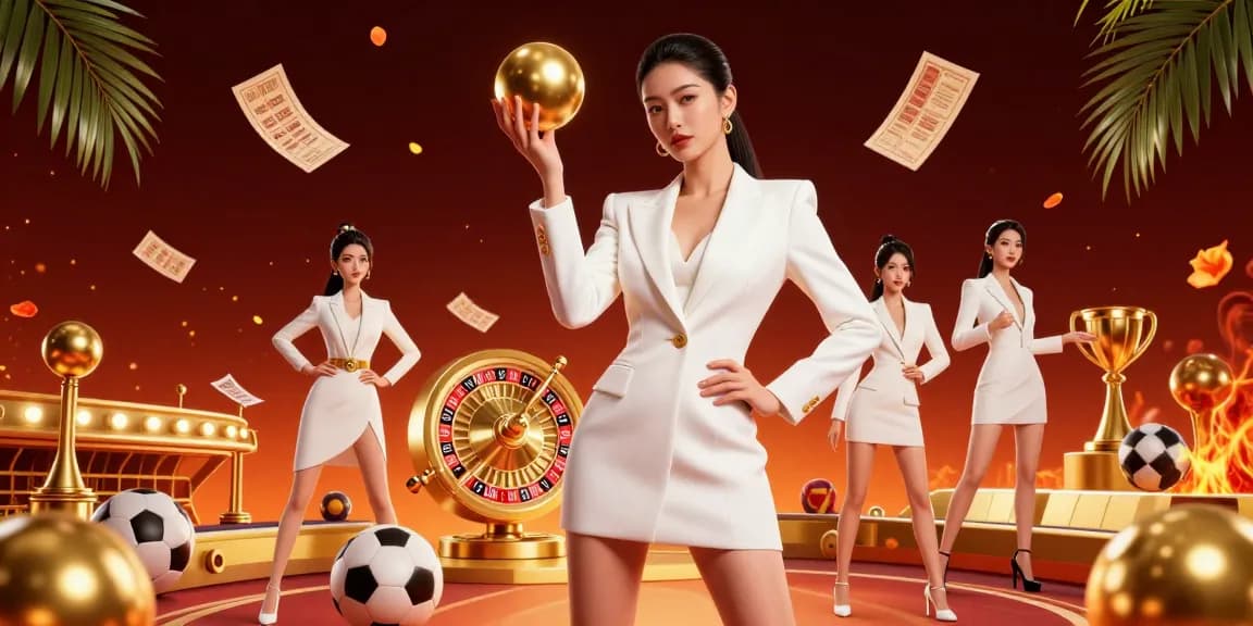 Place your bets on kèo bóng đá with confidence as this elegant woman holds a golden roulette ball.
