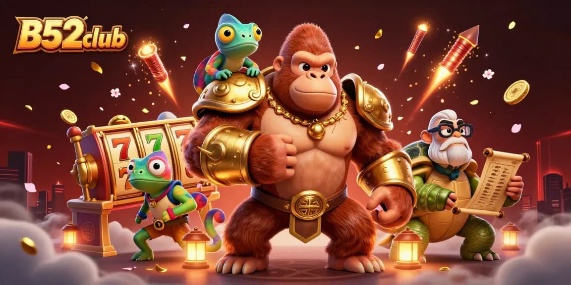 B52club offers thrilling gaming experiences with vibrant characters and dynamic slot elements.