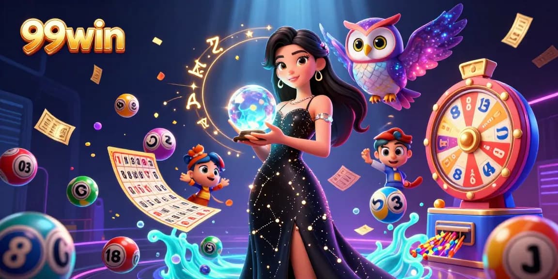 Experience excitement in 99win's vibrant lottery scene with dazzling elements and dynamic action.