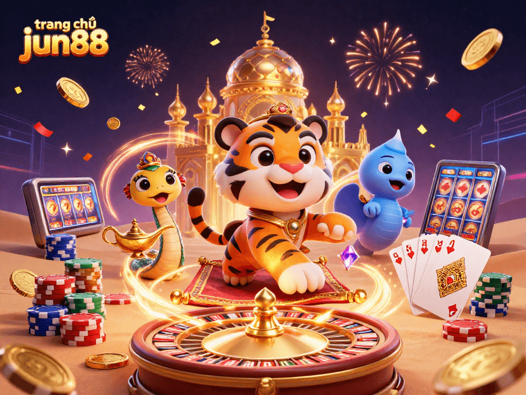 Win big at trang chủ jun88 with an Arabian Nights-themed casino adventure featuring vibrant characters.
