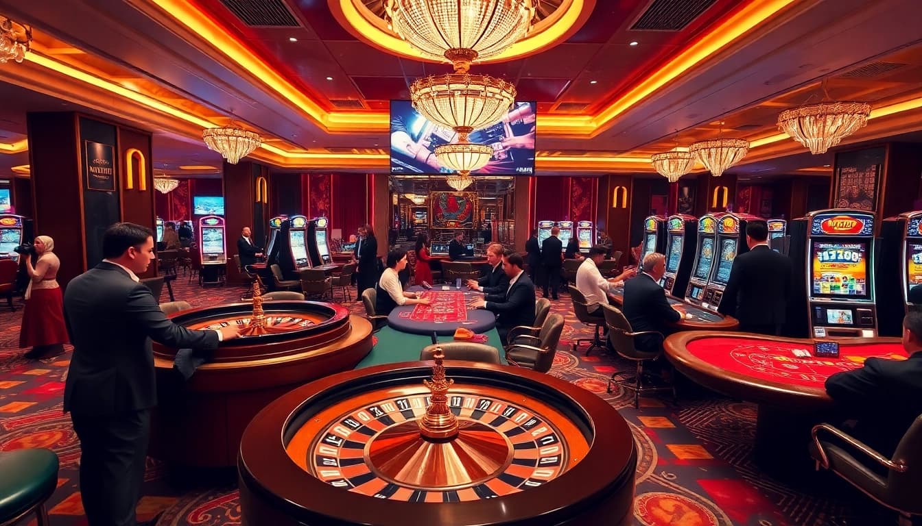 Experience the excitement of nk88 win with vibrant casino scenes and thrilling games.