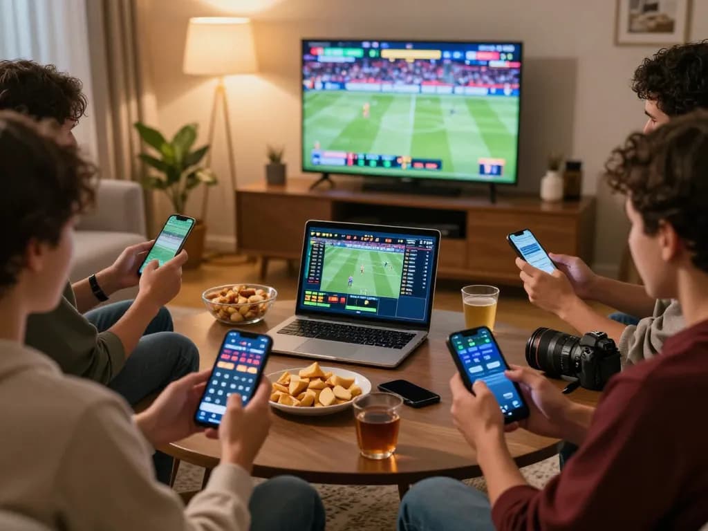 Betting on sports at home with 88CLUB app and live game streaming.