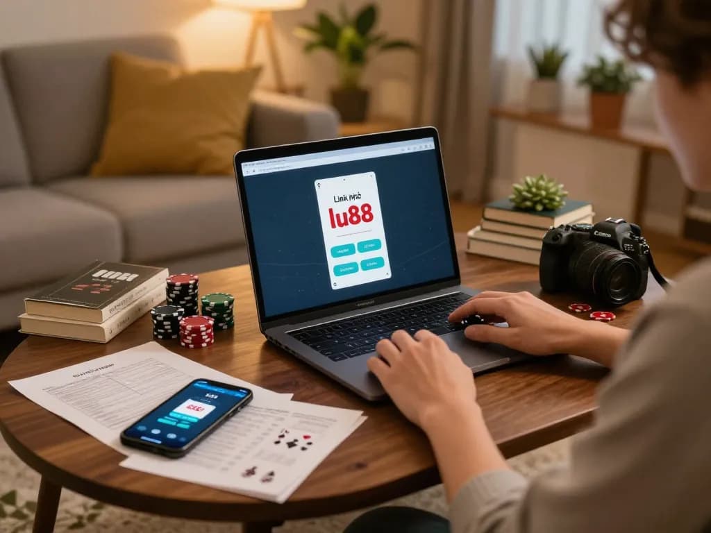 Engaging gameplay on the Link mới lu88 app while enjoying home comfort and strategy.
