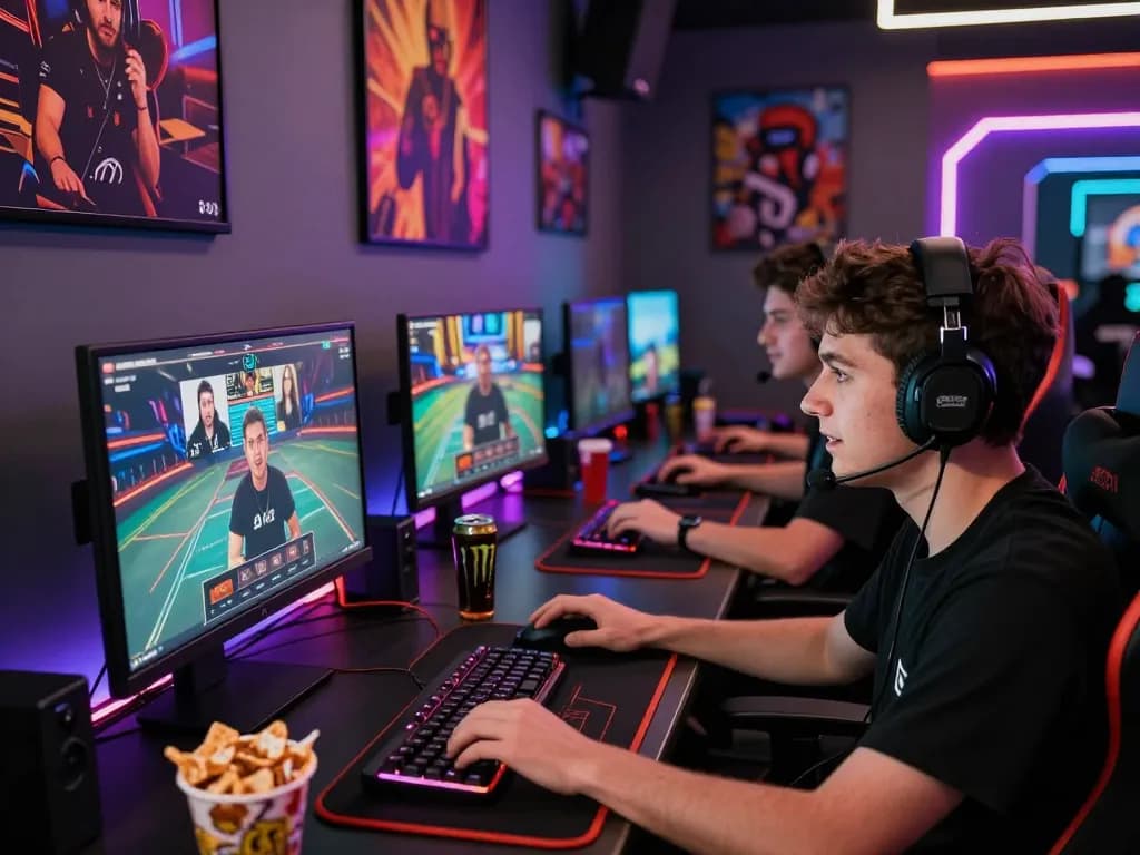Engaged player at 23win immersed in a vibrant online gaming experience with live dealer games and modern tech.