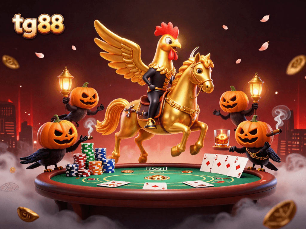 Experience thrilling gameplay and big wins with tg 88 in a vividly illustrated midnight casino.