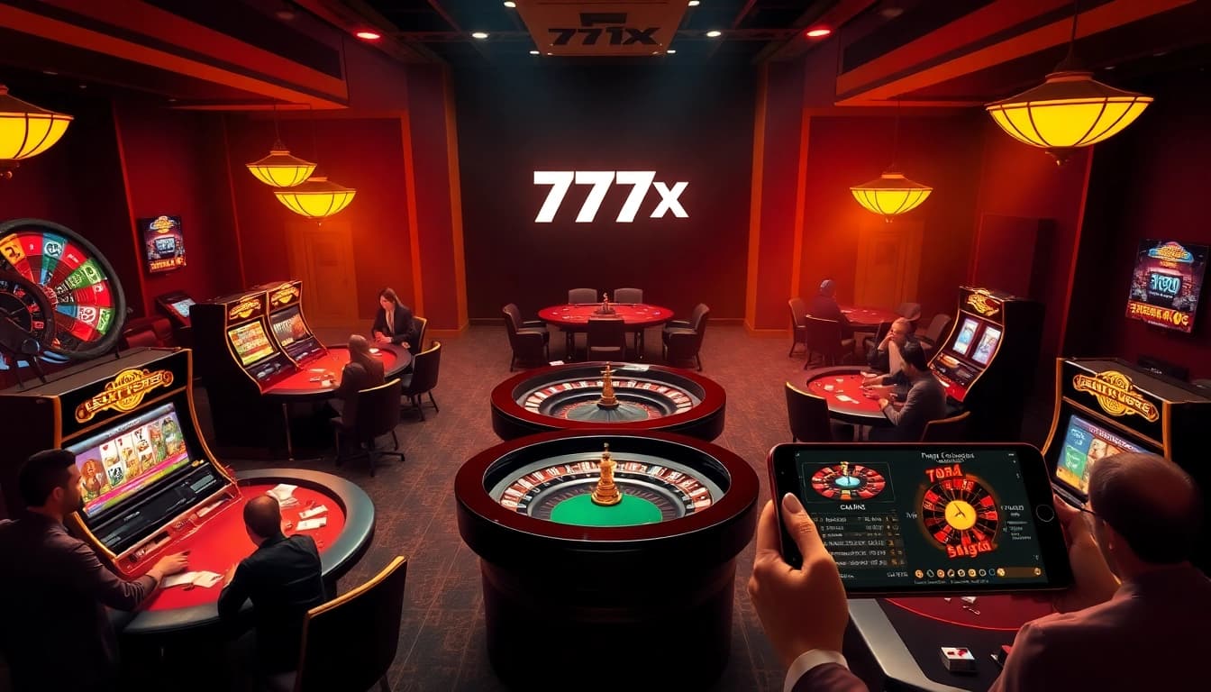 Experience the thrilling excitement of the 777X game with dynamic online casino visuals.
