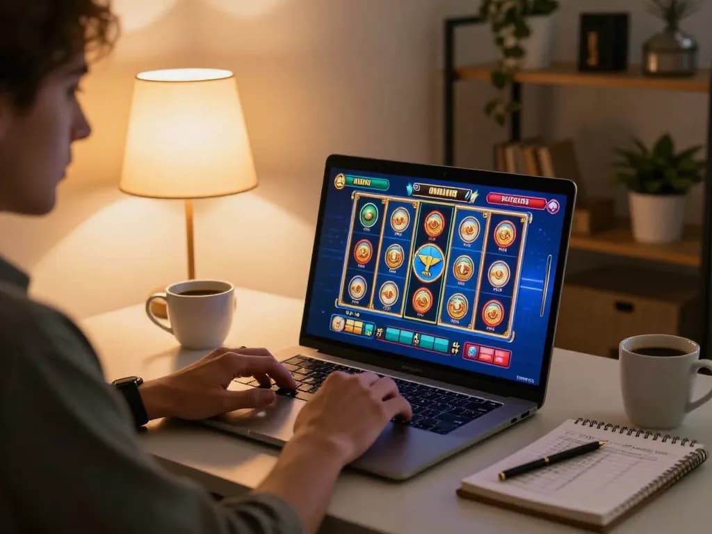 KJC brings vibrant online casino gaming experience to life in a cozy home setup.