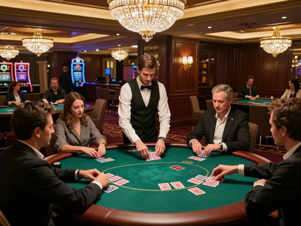 Players enjoying the sophisticated high-stakes poker scene at 999E casino