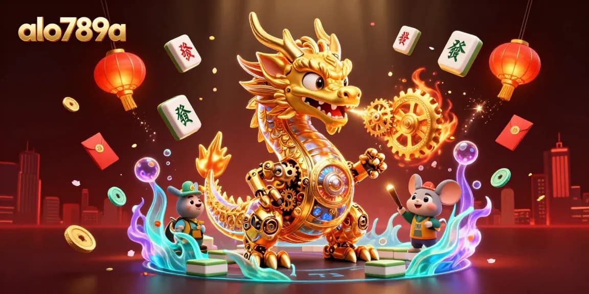 Experience the excitement of alo789a with a breathtaking dragon and festive casino elements.