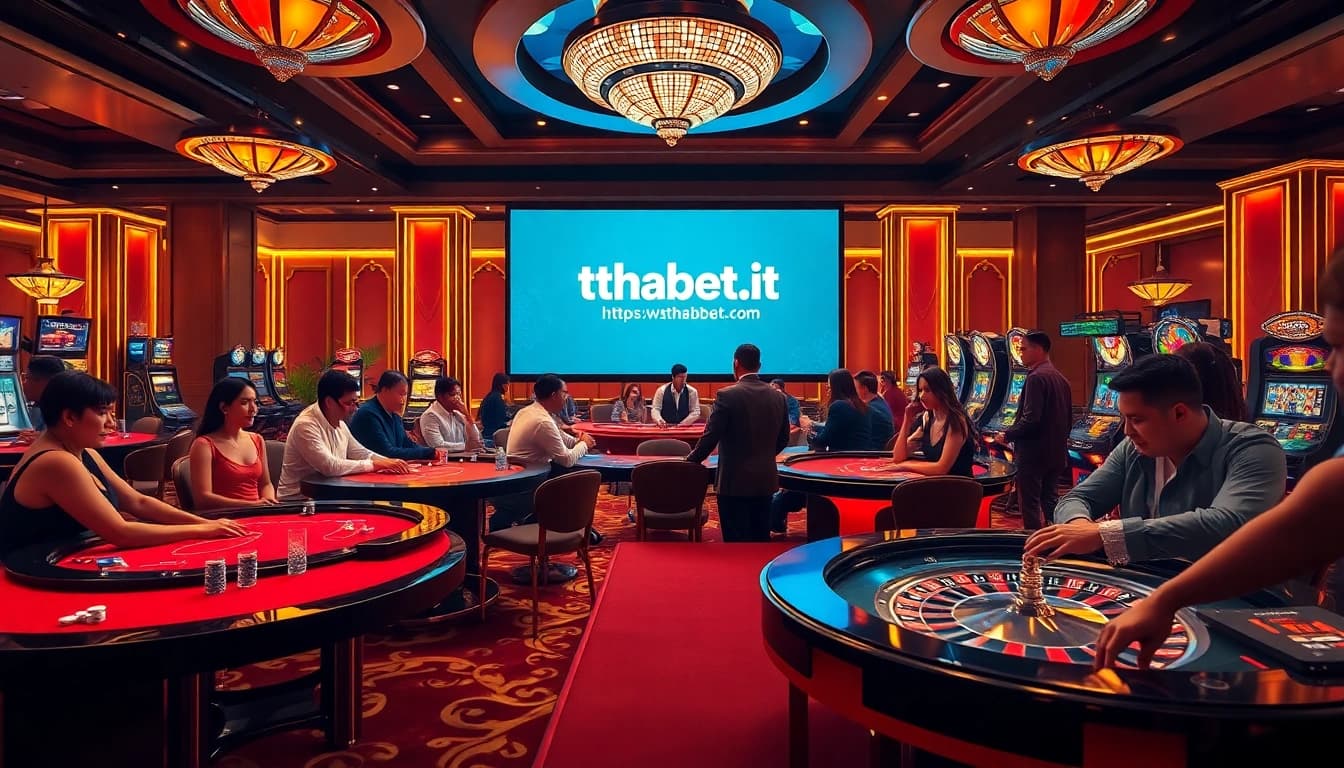 Engaging players at luxurious tables in the vibrant gaming atmosphere of https://thabett.io/ casino.