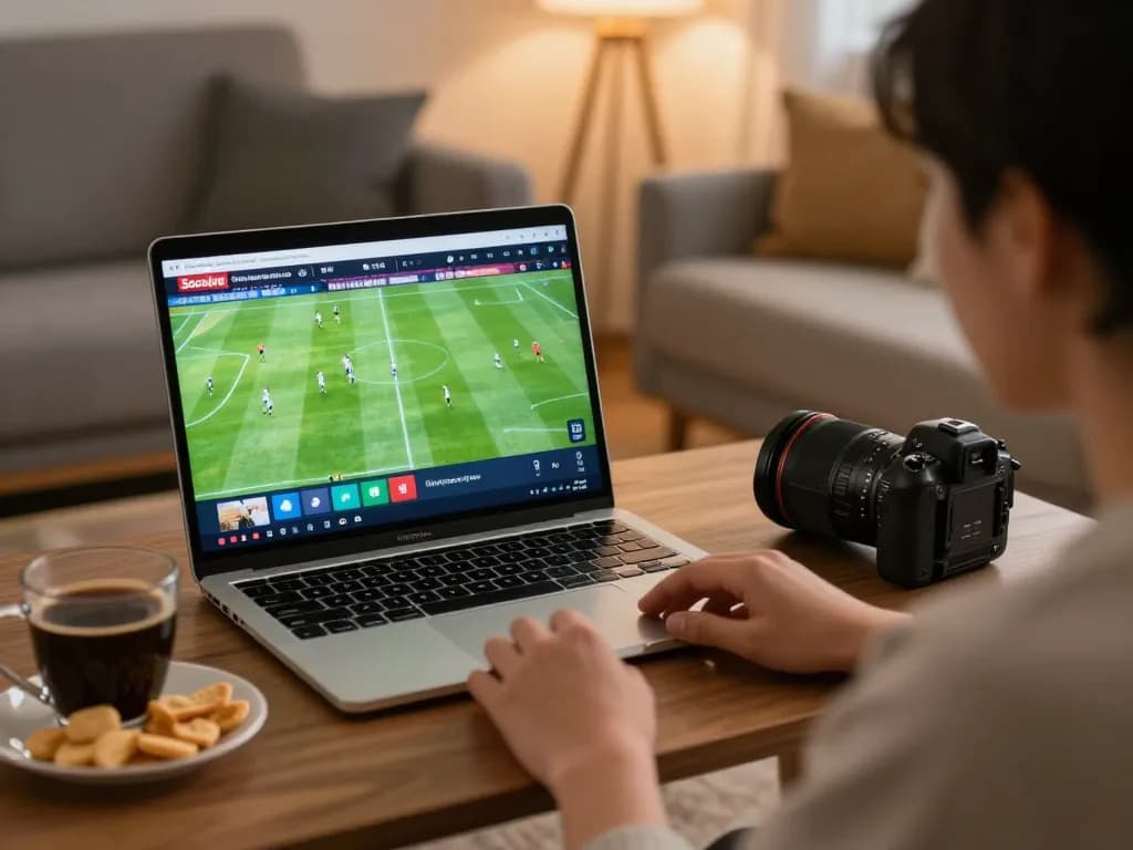 Experience Socolive streaming live football matches in a cozy home setting