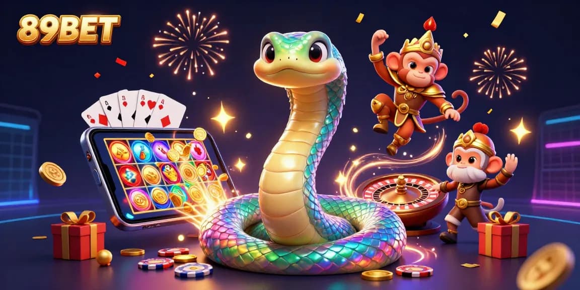 Experience thrilling excitement with the colorful 89BET gaming theme featuring vibrant casino elements.