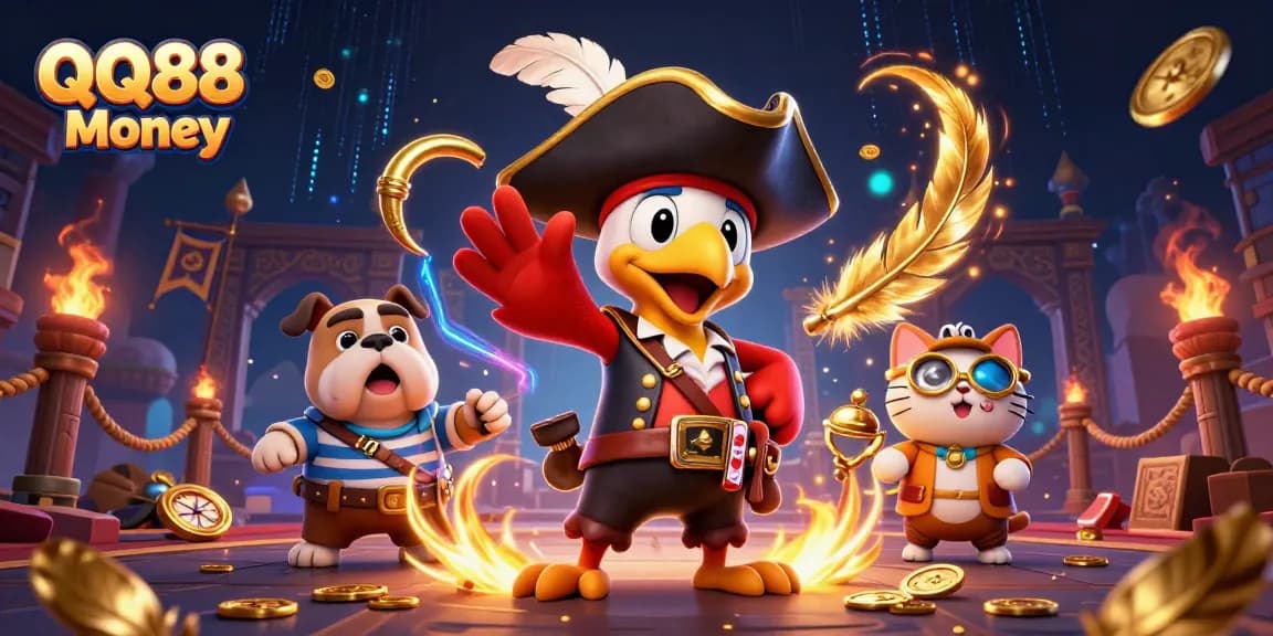 Experience thrilling gameplay at QQ88 Money with vibrant casino elements and engaging characters.