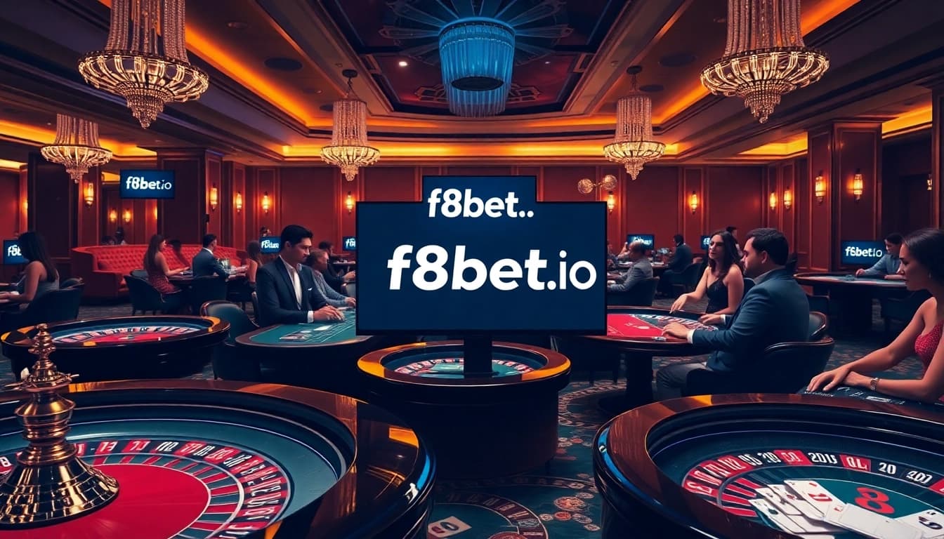 Experience the excitement of f8bet.io at a luxurious casino with thrilling games and elegant players.