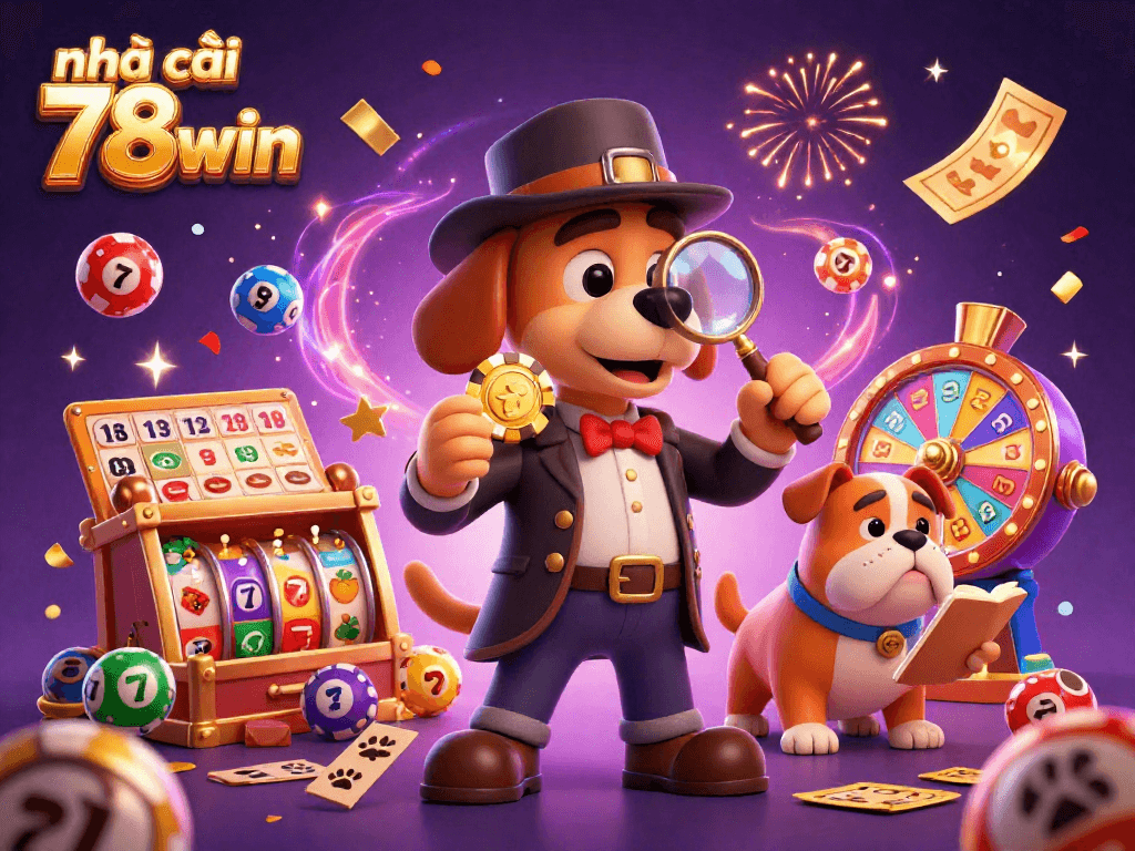 Engage with the thrilling world of nhà cái 78win through this vibrant 3D casino illustration showcasing adventure and gaming excitement.