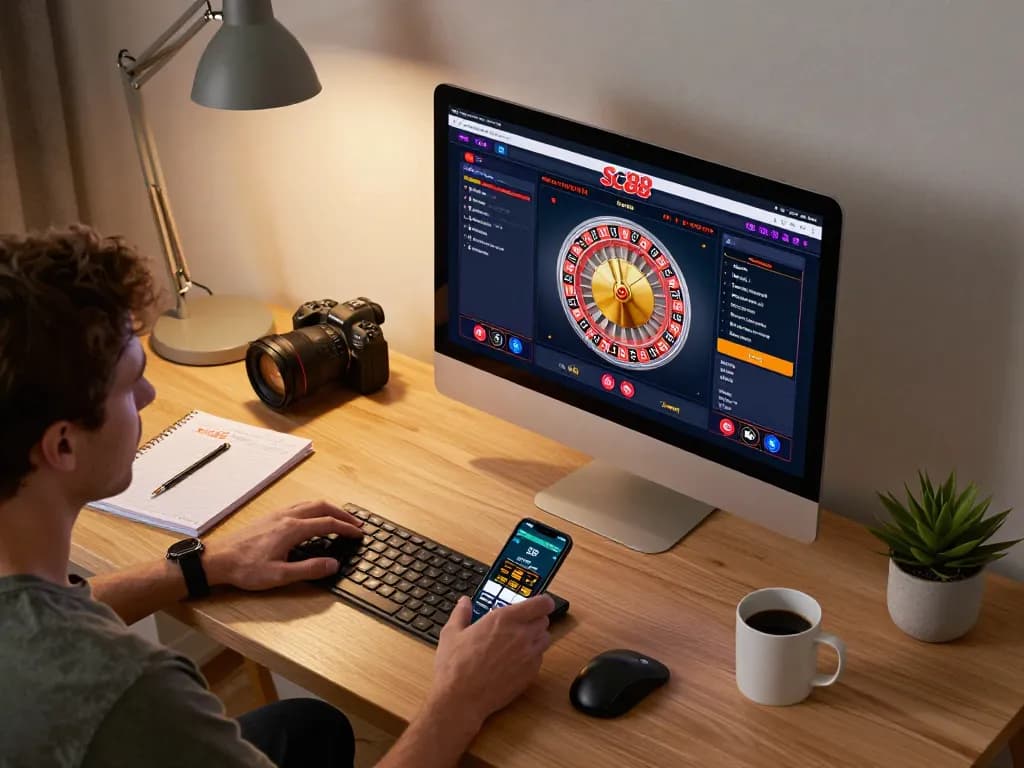 Player engaging in sc88 online casino gameplay shows strategic roulette betting setup.
