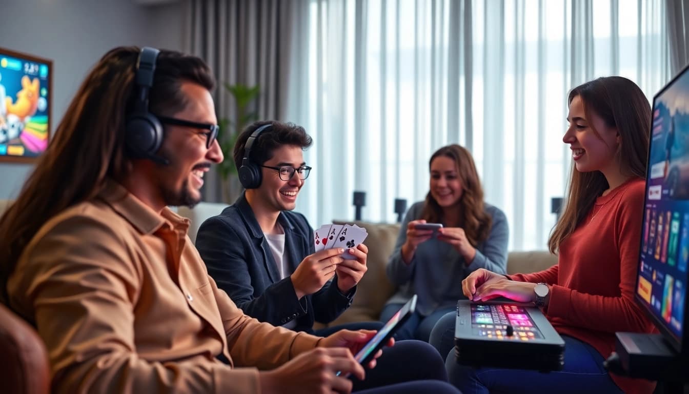 Excited players enjoying games on https://rikvipcom.io/ with engaging visuals and immersive atmosphere.