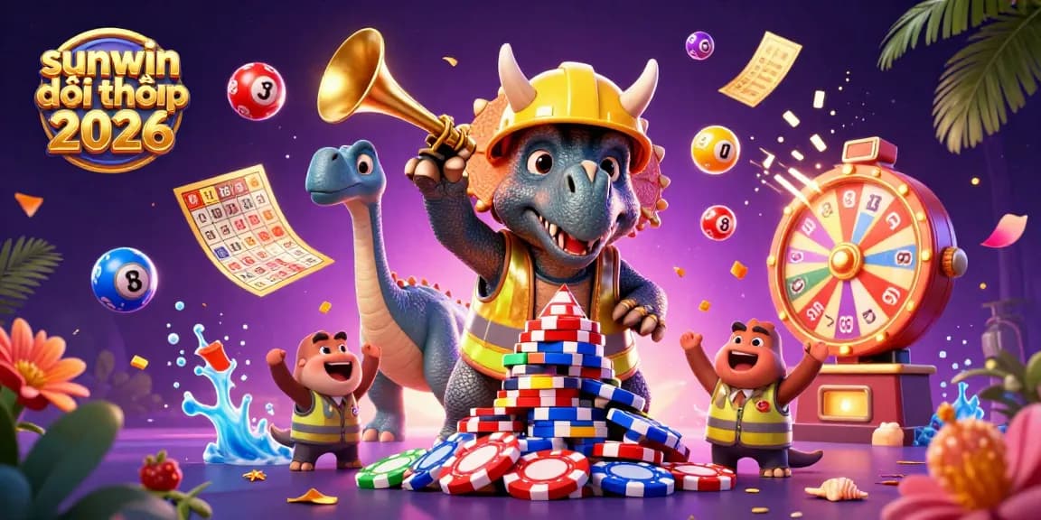 Experience sunwin đổi thưởng 2026 with a vibrant scene featuring dynamic gaming elements and animated celebration.