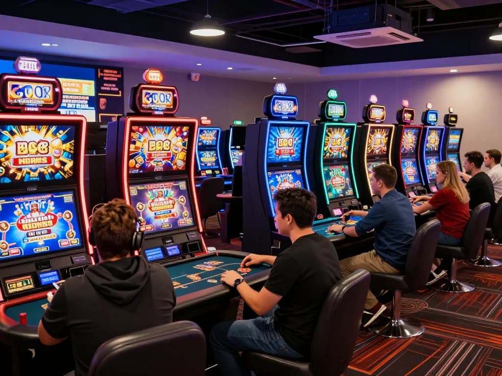 Exciting online casino atmosphere showcasing players enjoying the GO8 LINK registration bonus in a vibrant setting.
