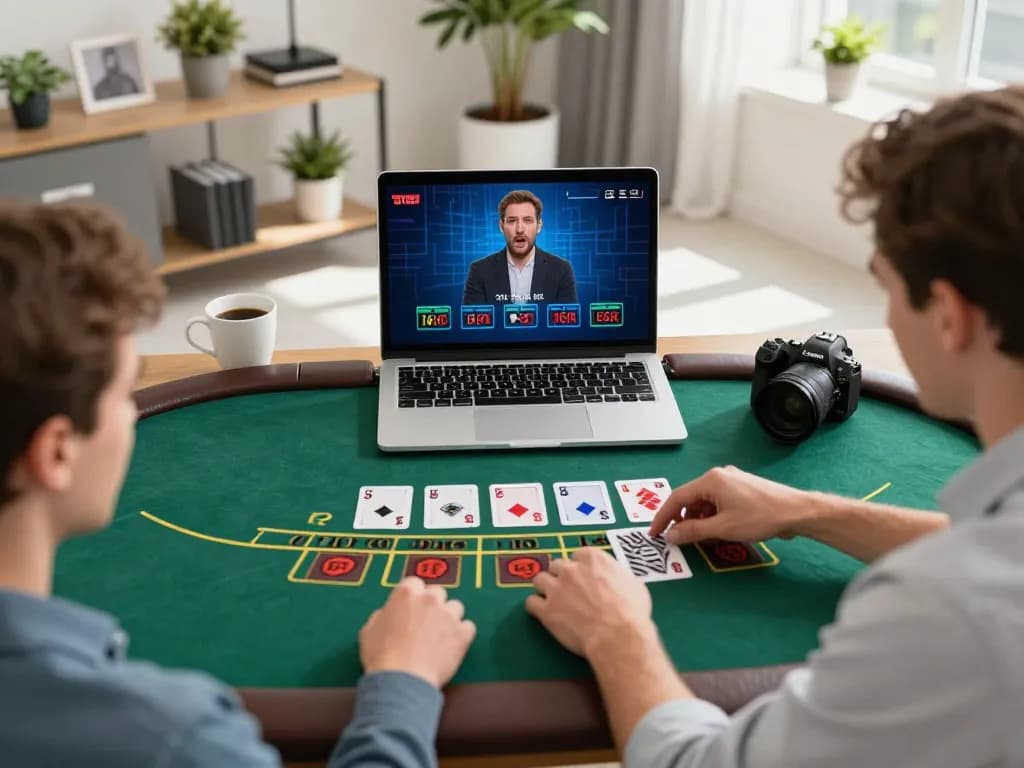 Player engaging with 789WIN online blackjack game, showcasing excitement and strategy.