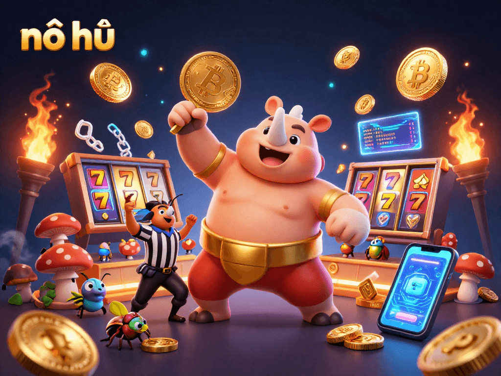 Experience the thrill of nổ hũ as you watch the sumo beetle champion stomp for golden coins!