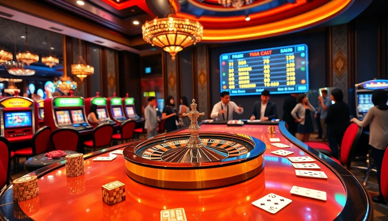 Experience the excitement of top nhà cái at a luxurious casino with professional games and vibrant atmosphere.