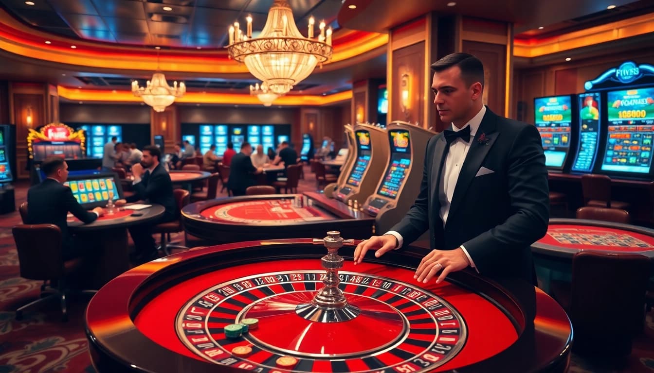 Experience luxury gambling at five88 with a thrilling roulette and poker scene.
