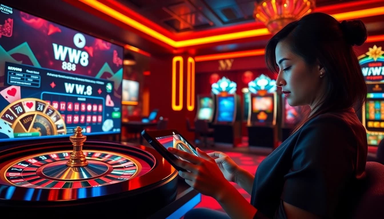 Experience the thrill of gambling with WW 88 in a luxurious online casino setting.