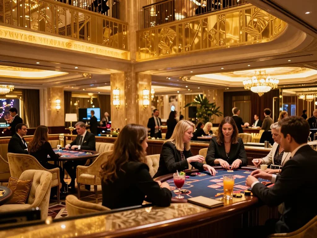 Experience MM88 excitement in a luxurious casino setting with elegant decor and lively social atmosphere.