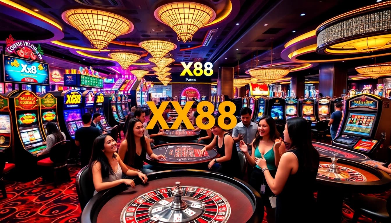Experience the thrill of gambling at XX88 with lively casino games and vibrant players.