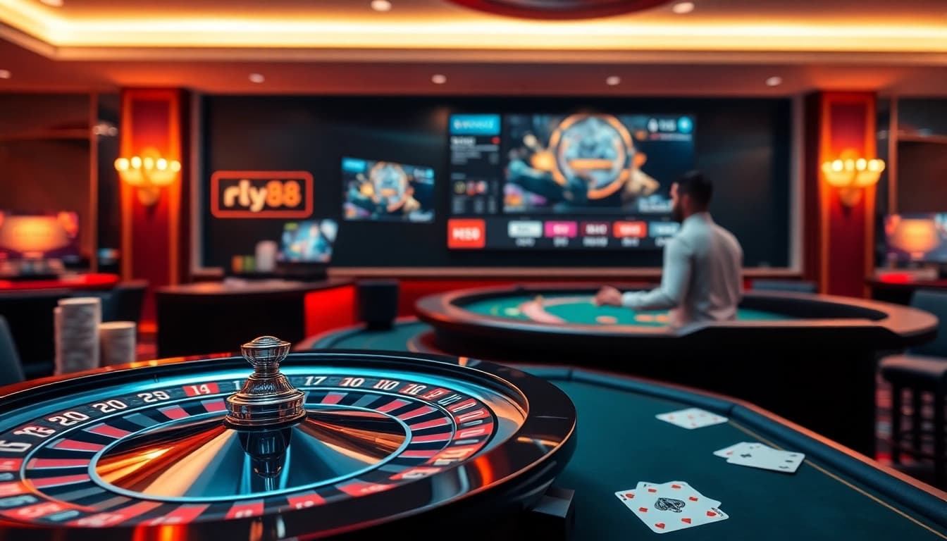 Engage with nhà cái fly88 as players enjoy a vibrant casino atmosphere featuring roulette, poker, and eSports betting.