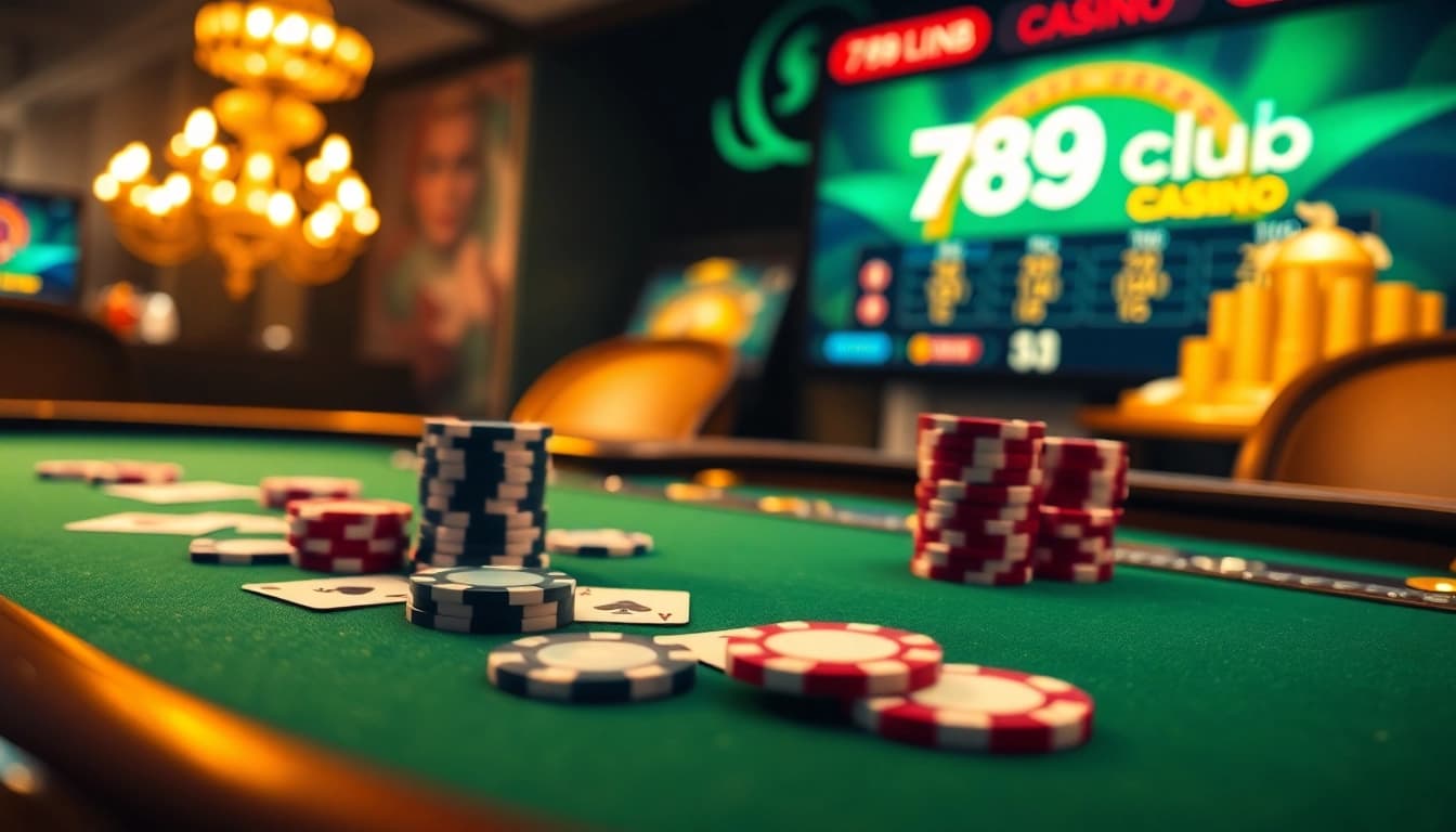 Experience thrilling poker action at 789club with luxurious casino ambiance and vibrant gaming interface.