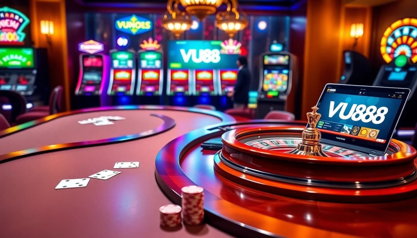 Experience high-stakes gaming at VU88 with a luxurious online casino atmosphere.