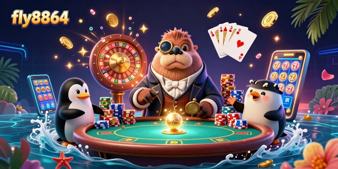 Join the exciting games at fly8864, featuring vibrant characters and dynamic gambling action.