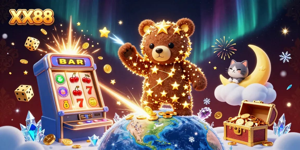 Join the excitement at XX88 with vibrant casino characters enjoying a jackpot celebration.