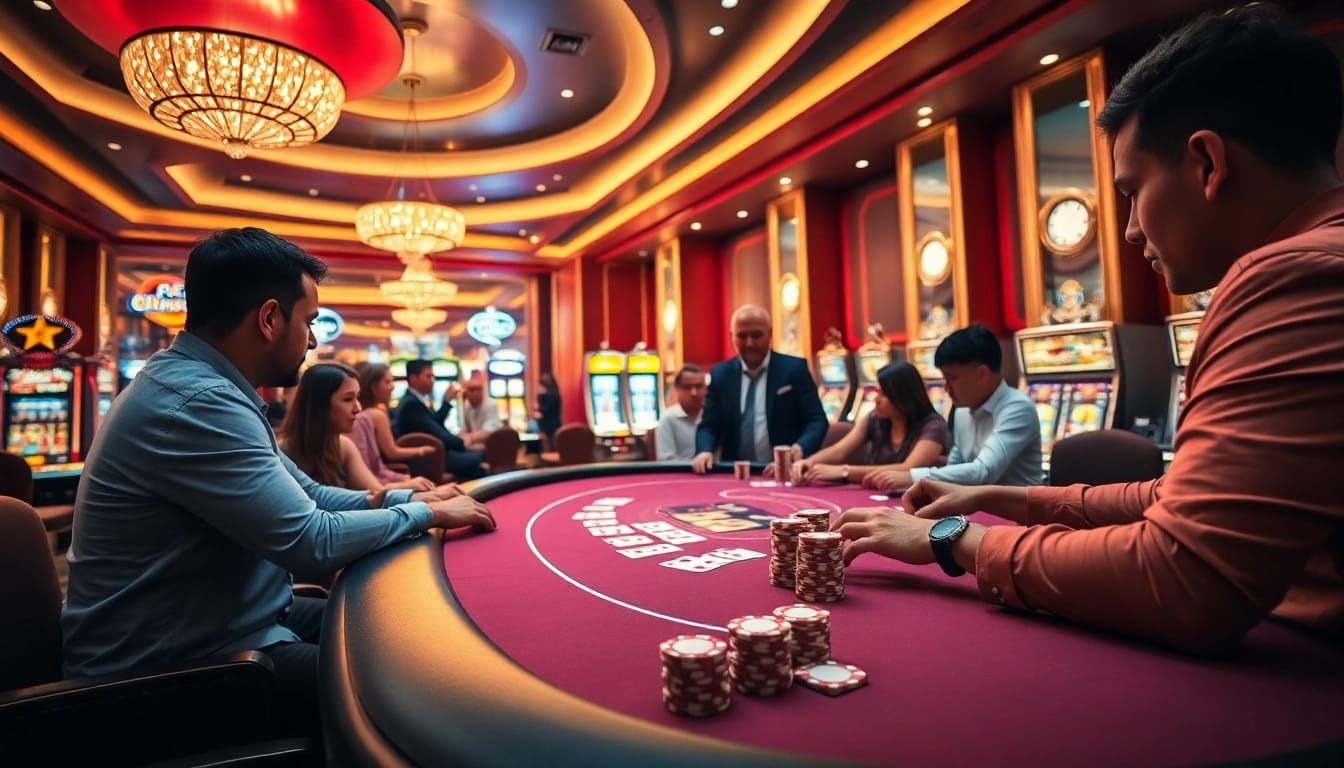 Experience the luxury of BL555 with an exciting poker scene showcasing high-stakes action.