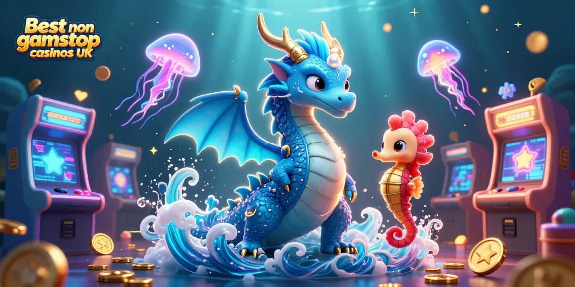 Discover the excitement of the Best non gamstop casinos UK through this vibrant 3D casino-themed illustration.
