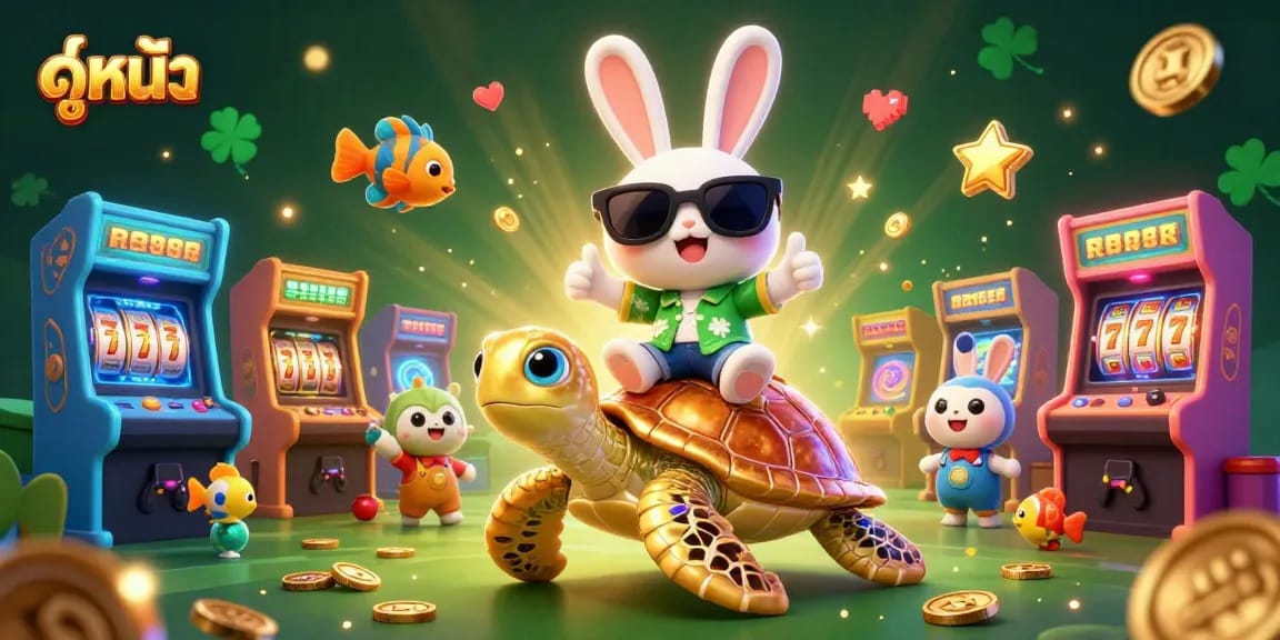 Experience ดูหนัง online with an energetic slot-themed scene featuring vibrant characters and gambling elements.