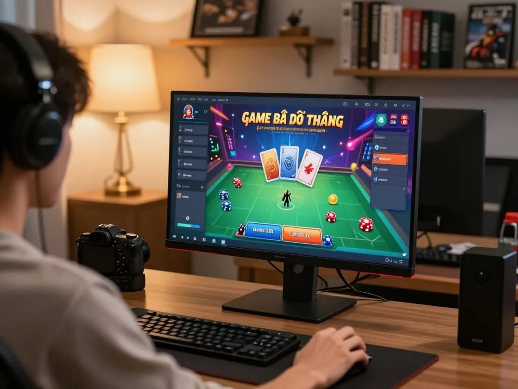 Engaging setup for Game Bài Đổi Thưởng mobile app gameplay, showcasing vibrant interface with strategic player interaction.