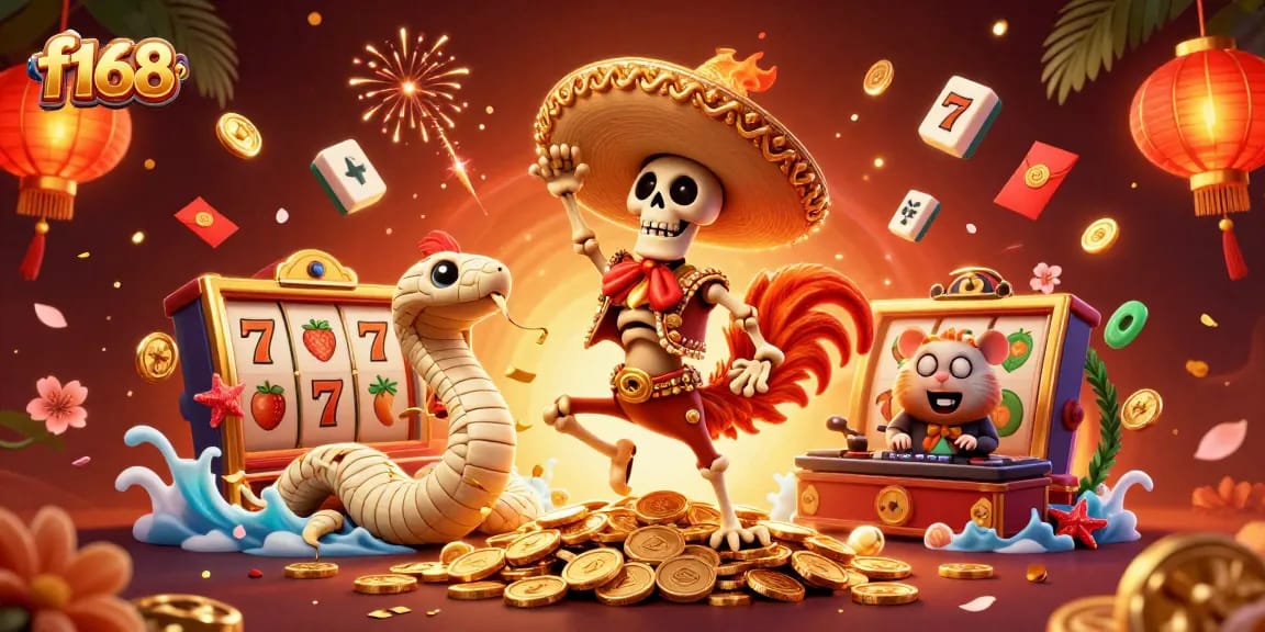 Engage with f168's winning experience through vibrant casino characters and dynamic game elements.