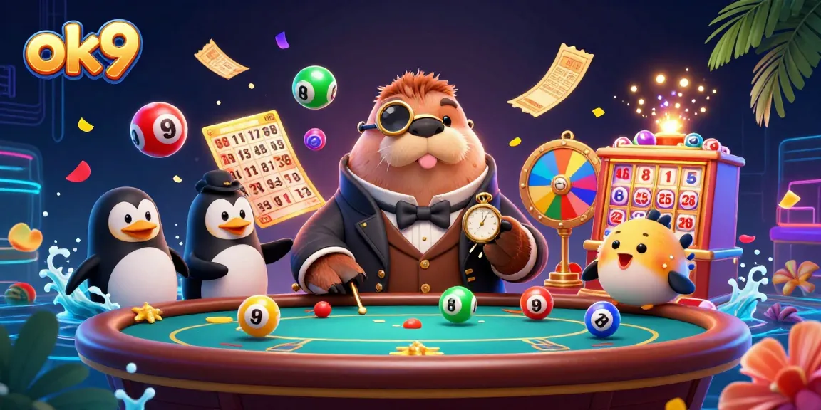 Experience thrilling gameplay with ok9, featuring an underwater poker scene with animated elements.