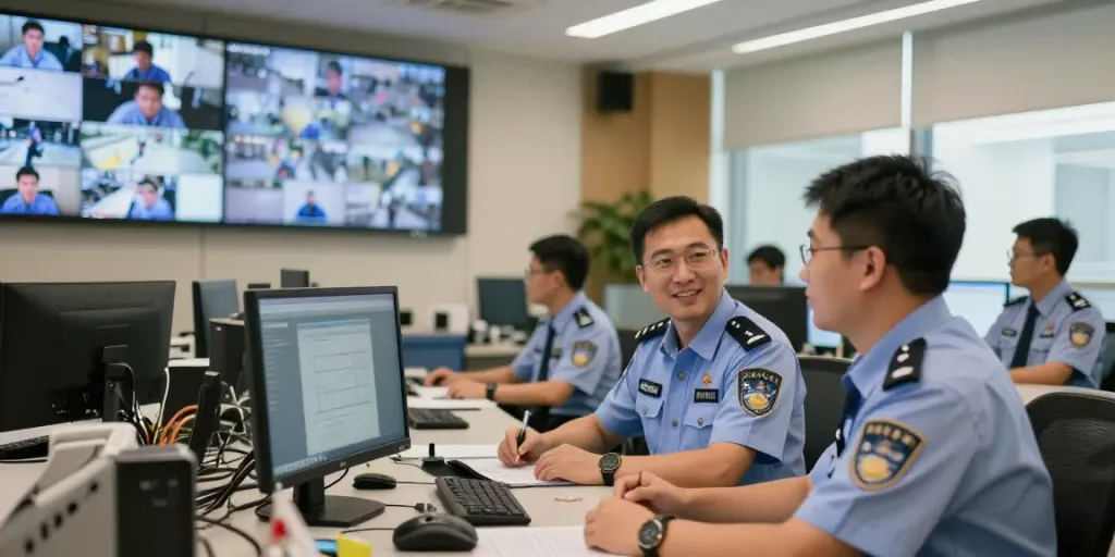 Corporate Security team monitoring in a professional setting, showcasing trusted local services.