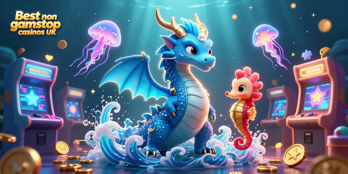 Discover the excitement of the Best non gamstop casinos UK through this vibrant 3D casino-themed illustration.