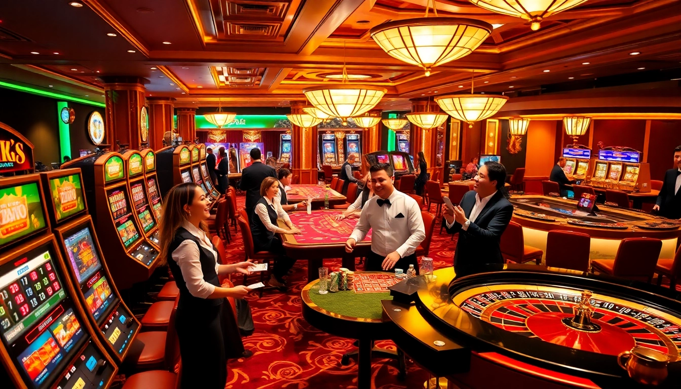 Experience the thrill of gaming at Link vào 888new with vibrant casino scenes filled with excitement.