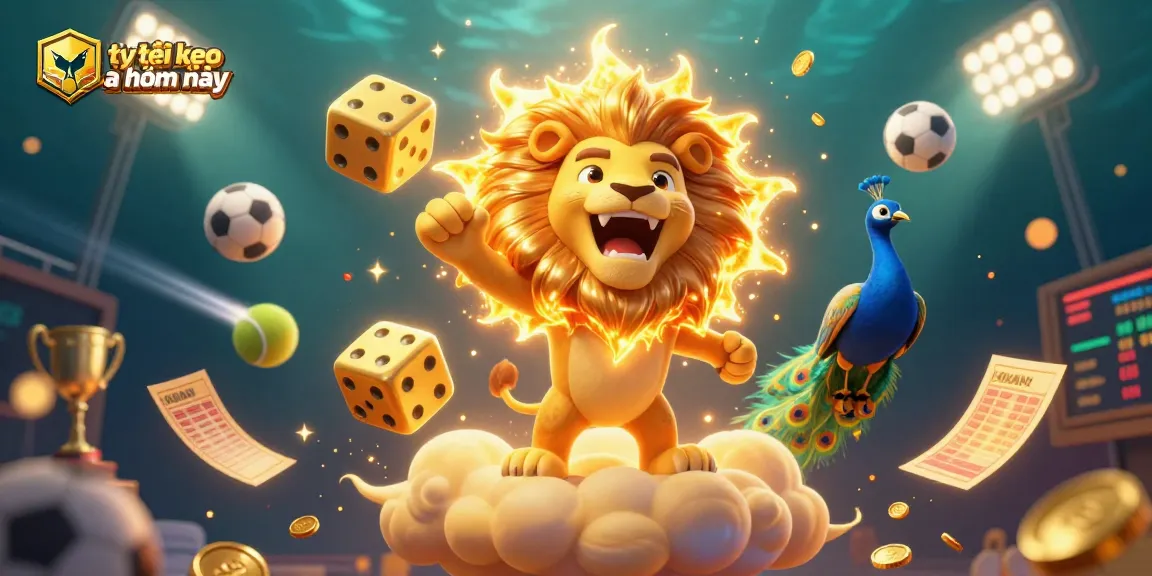 Enhance your betting knowledge with today's tỷ lệ kèo nhà cái hôm nay in a vibrant sports-themed scene.